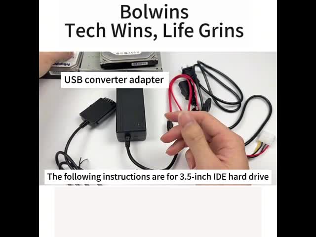 B45 USB 2.0 auf IDE & SATA Adapter Kabel 3-in-1 – 50 cm – Produktbild-Vorschau 7