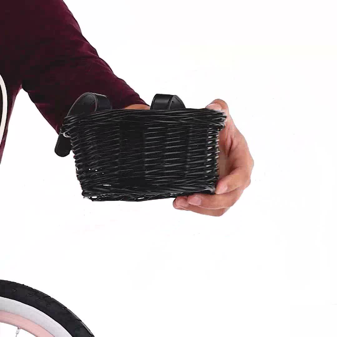 Koszyk rowerowy dla dzieci na rower hulajnogę wiklinowy Podgląd zdjęcia produktu 7