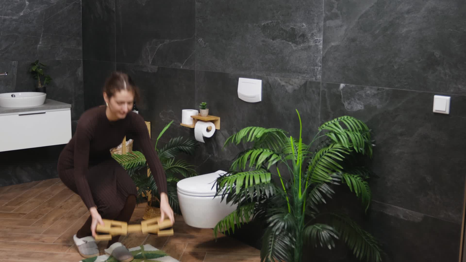 Relaxdays Toilettenhocker, klappbar, Stuhlgang Produktbild-Vorschau 7