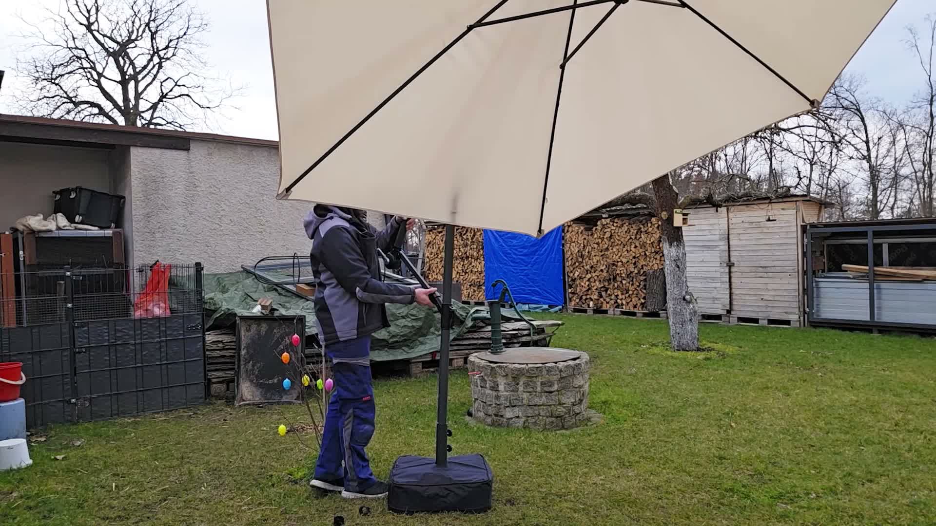 SONGMICS Sonnenschirmständer, Schirmständer, mit Sand Produktbild-Vorschau 7