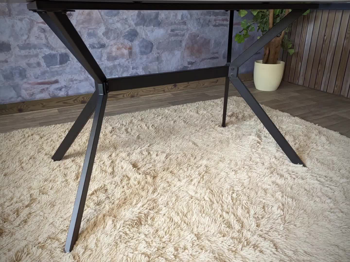Esszimmertisch MCW-O58, Esstisch Sinterstein Metall, Produktbild-Vorschau 7