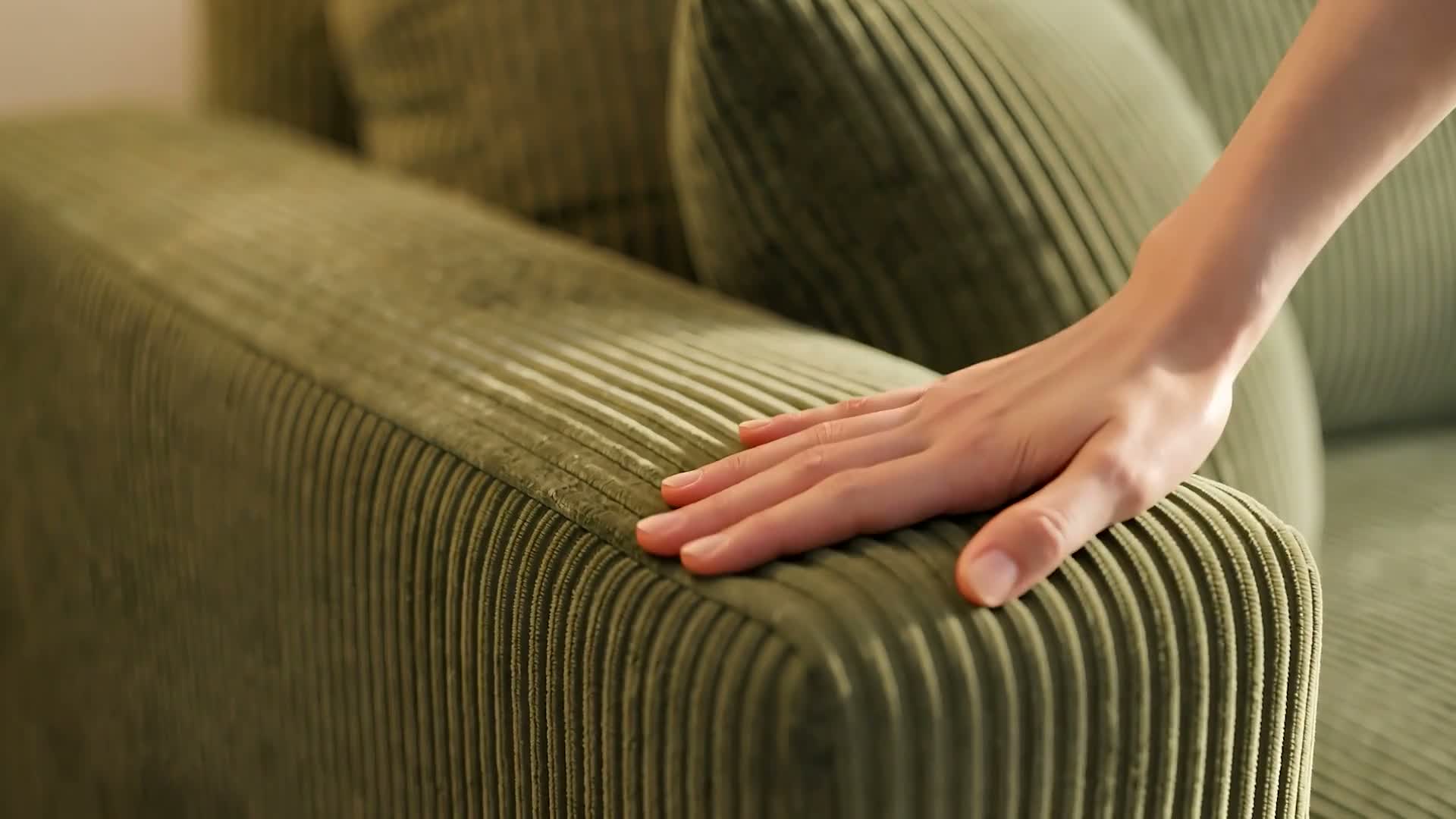 HOMCOM 2-Sitzer-Sofa, 170 cm, bequemes Cordsofa mit breiter Produktbild-Vorschau 7