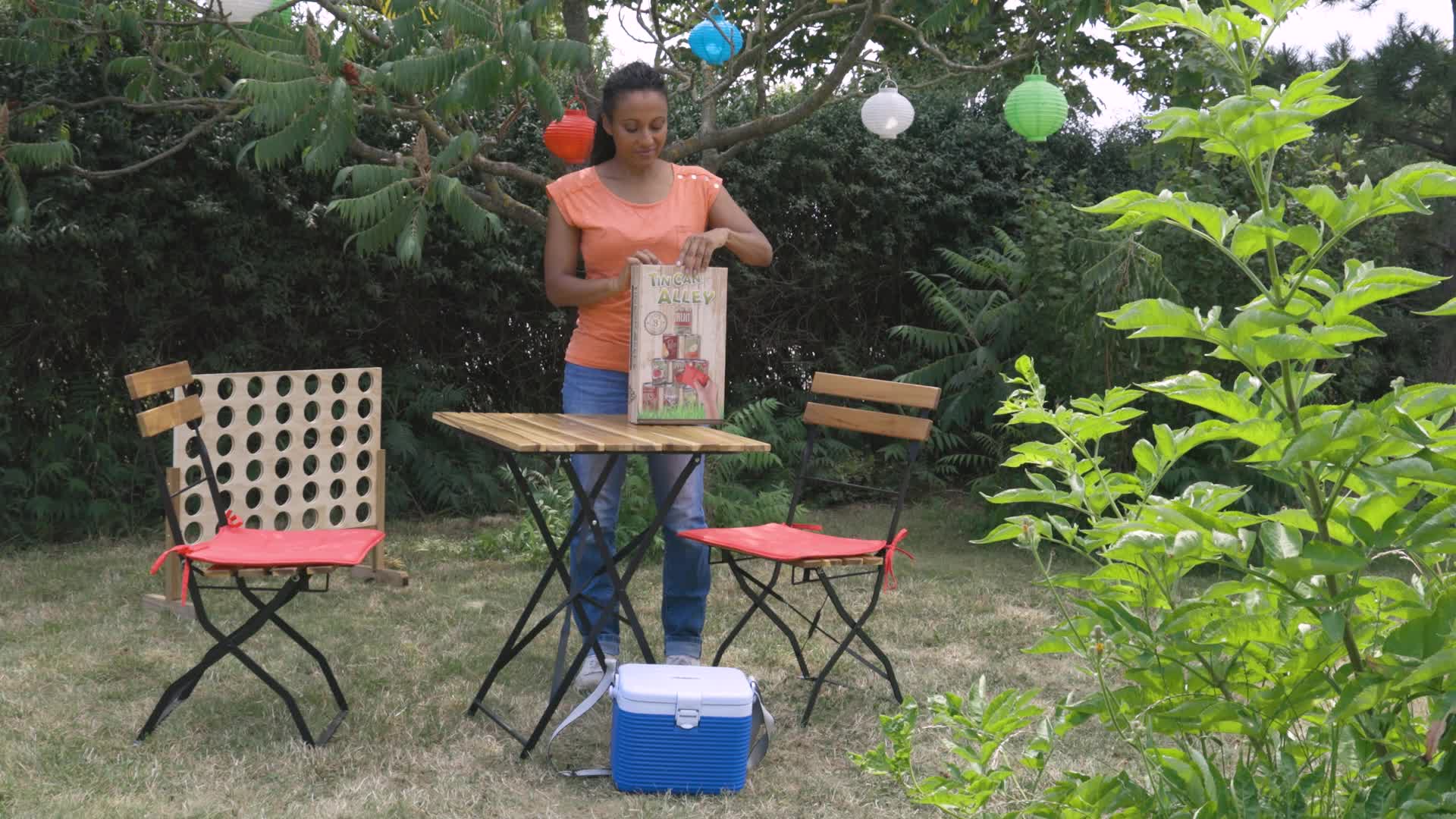 Relaxdays Dosenwerfen für Kinder, Büchsenwerfen Garten, 10 Produktbild-Vorschau 7