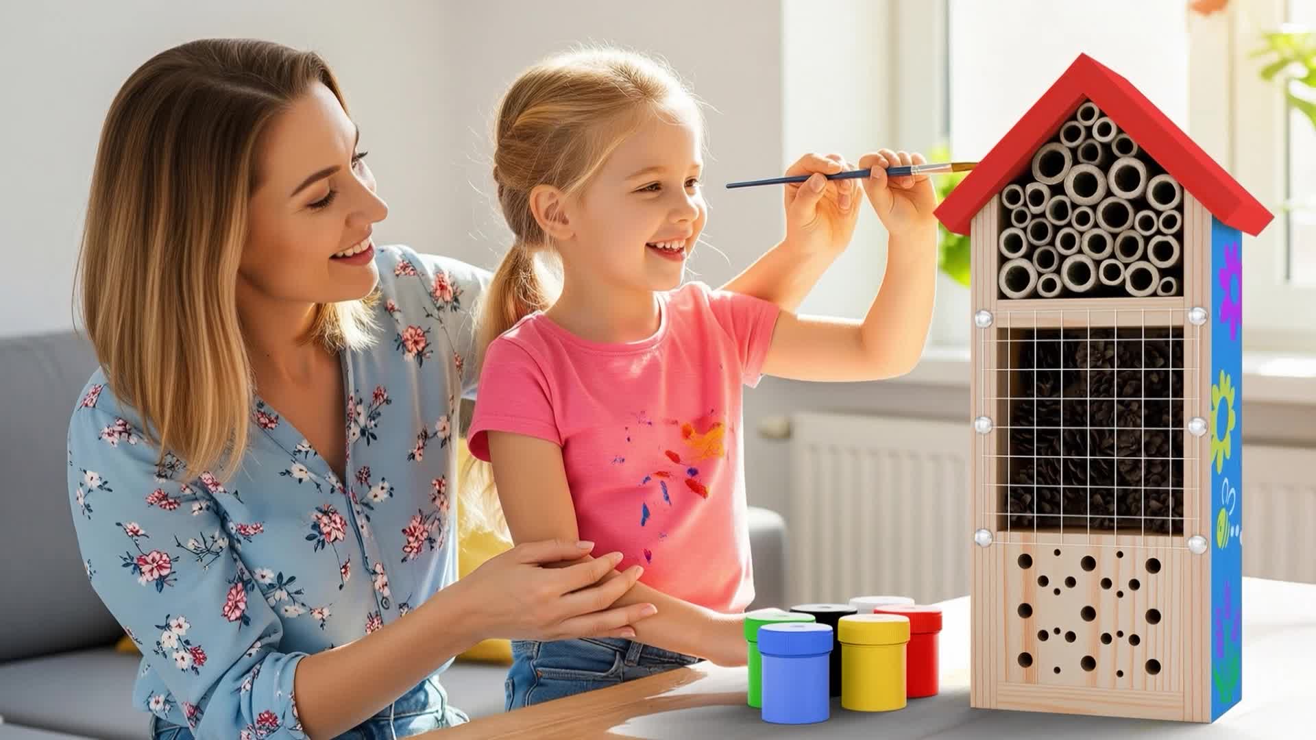 Eli® Insektenhotel Bausatz für Kinder aus Kiefernholz zum Produktbild-Vorschau 7