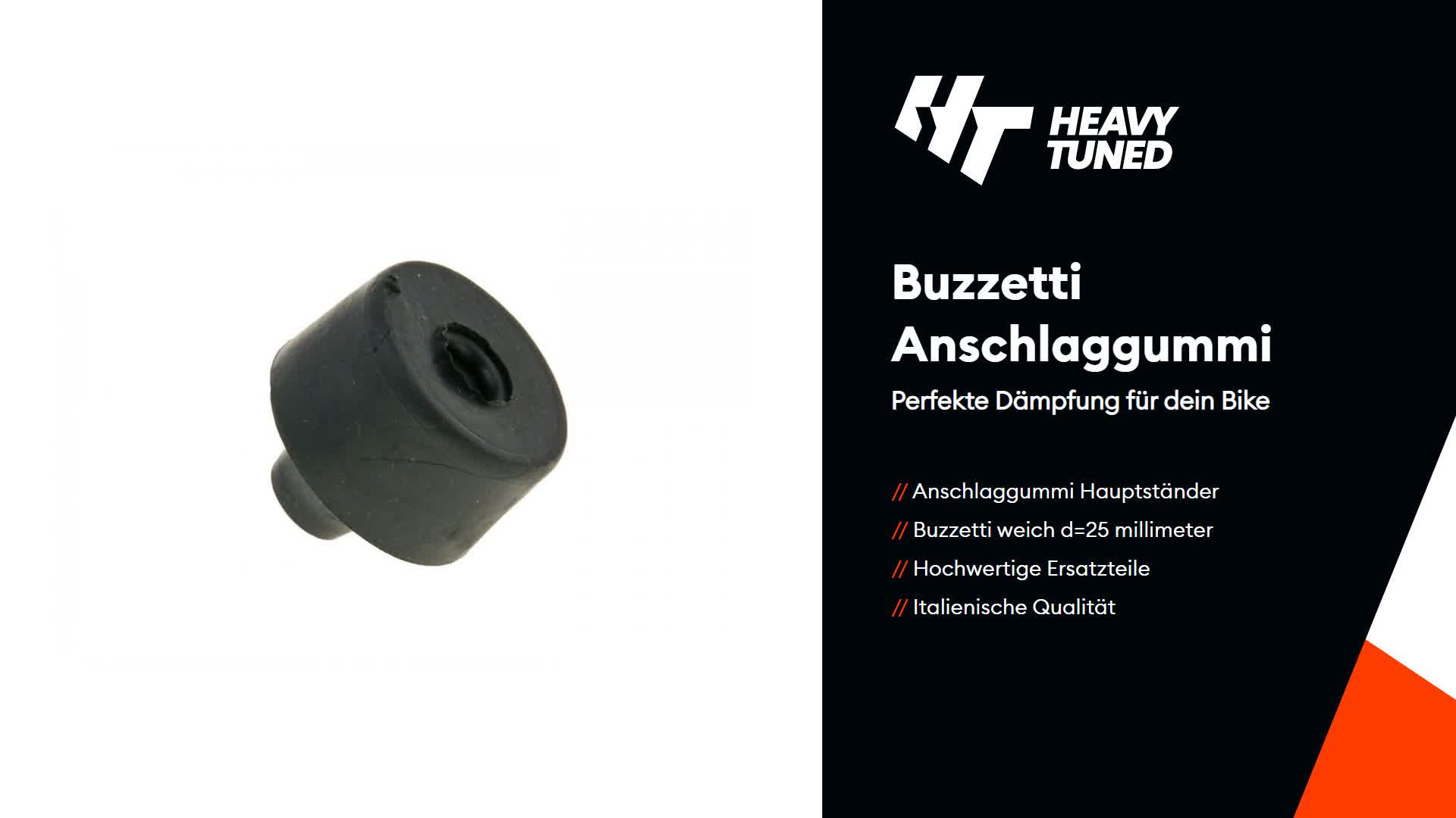 Buzzetti Anschlaggummi Hauptständer weich d=25mm Produktbild-Vorschau 2