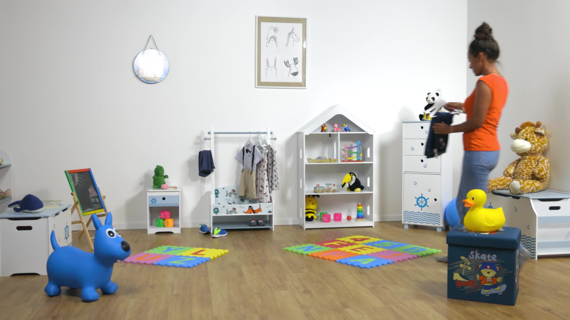 Relaxdays Kleiderständer Kinder, HBT: 101x71x30 cm, 4 Produktbild-Vorschau 7