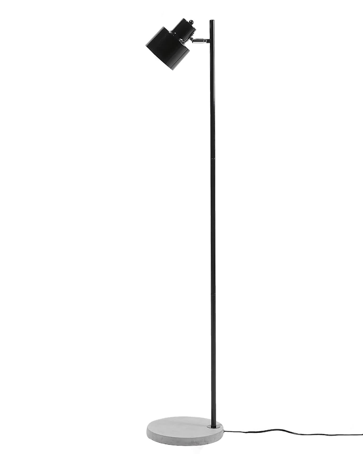 BELIANI Stehlampe Schwarz Metall 149 cm Betonfuß Produktbild-Vorschau 7