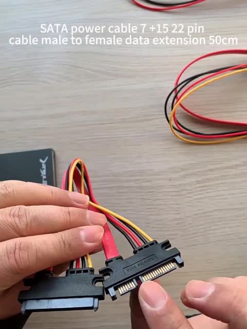 P29 SATA 22-Pin Verlängerungskabel 7+15 Pin – Stecker auf Produktbild-Vorschau 6