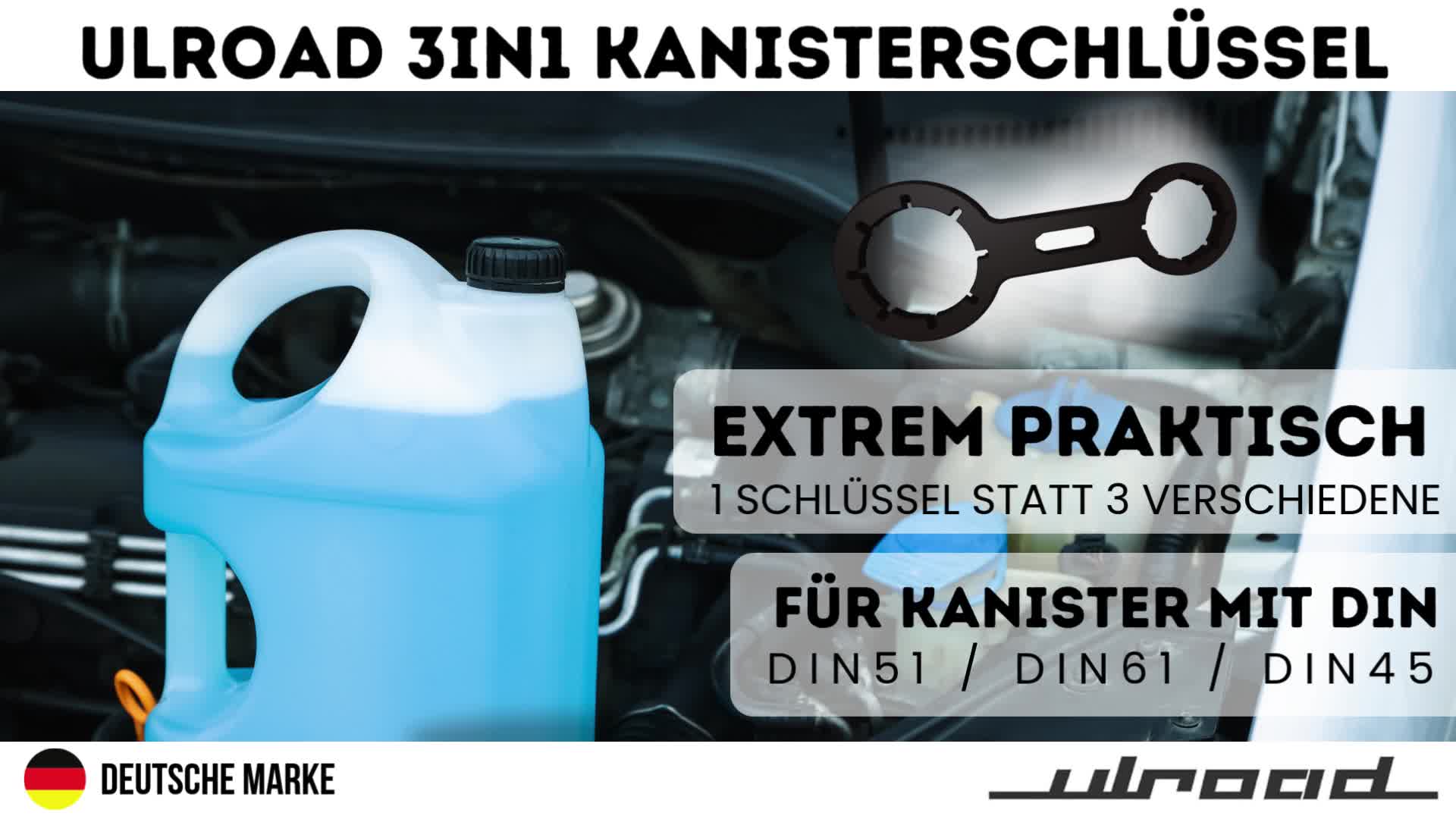 ULROAD 3in1 Doppelseitiger Kanisterschlüssel DIN 51 61 45 - Produktbild-Vorschau 6