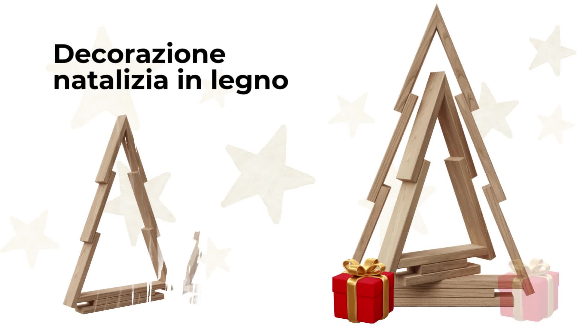 Floranica Alberi di Natale Verdi in Legno di Pino Set 2 Anteprima dell’immagine prodotto 4