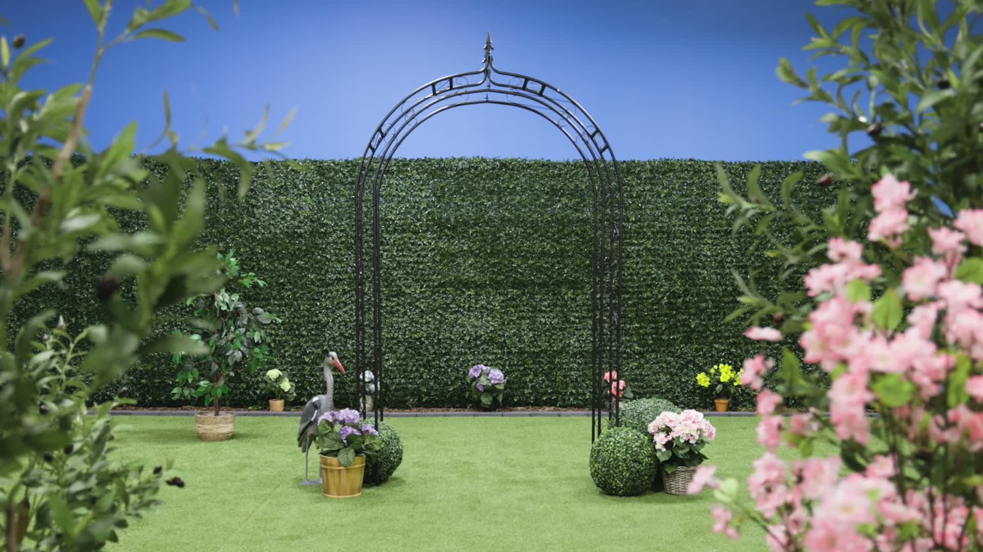 Relaxdays Rosenbogen mit Spitze, HxBxT:242x138x35,5cm, Produktbild-Vorschau 7