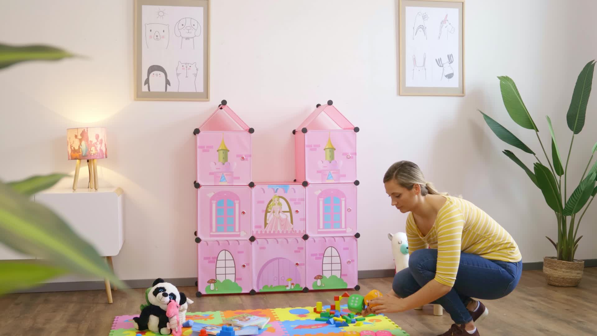 Relaxdays Steckregal Kinderzimmer, Prinzessinnenschloss, Produktbild-Vorschau 7