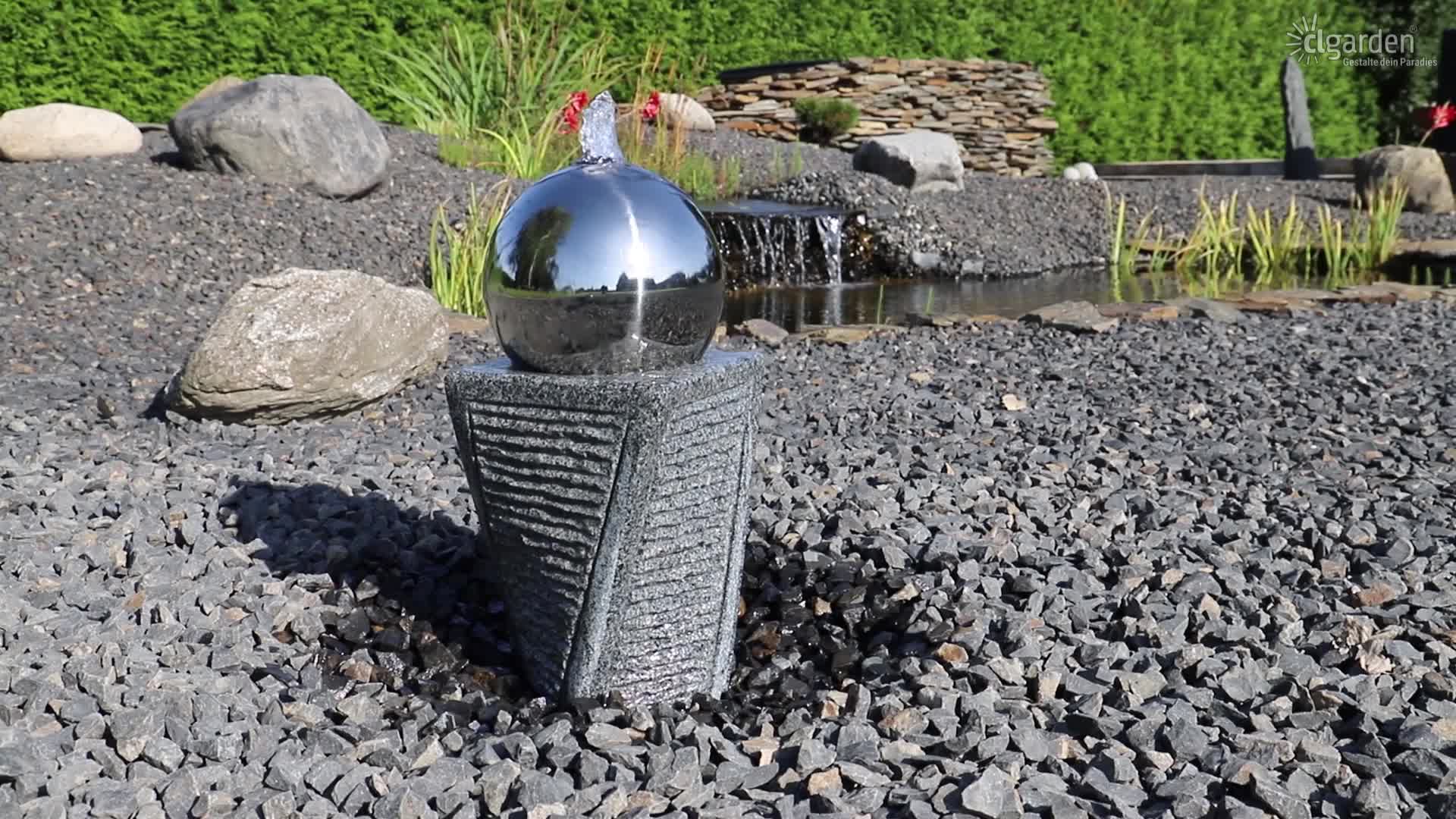 CLGarden Granit Springbrunnen SB17-2 mit Säule und Produktbild-Vorschau 7