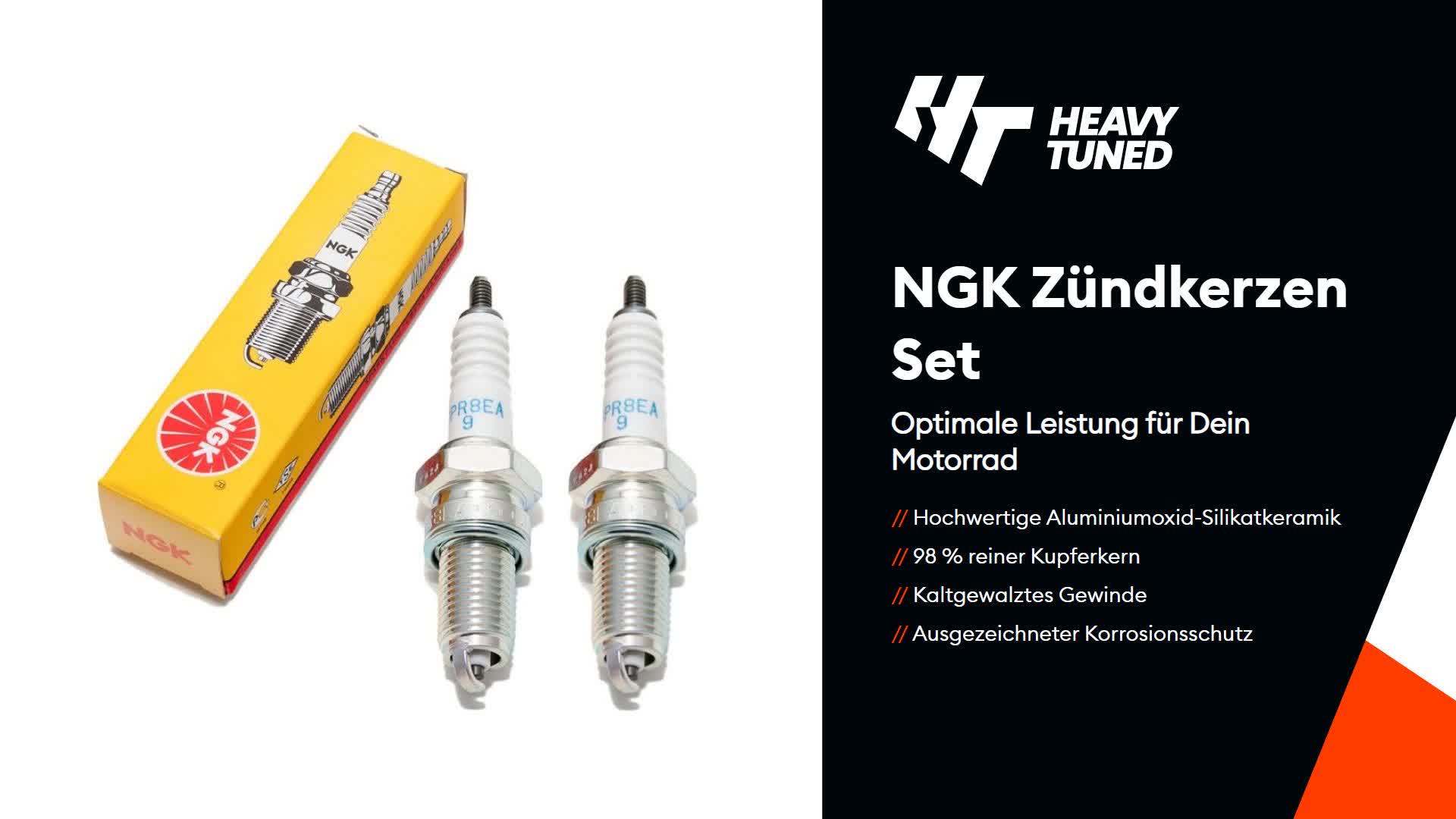 NGK Zündkerzen Set 2x DPR8EA-9 Zündkerze entstört, 19,0mm Produktbild-Vorschau 4
