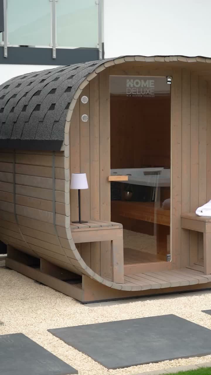 HOME DELUXE - Outdoor Sauna CUBE DELUXE - L - Maße: ca. 220 Produktbild-Vorschau 7