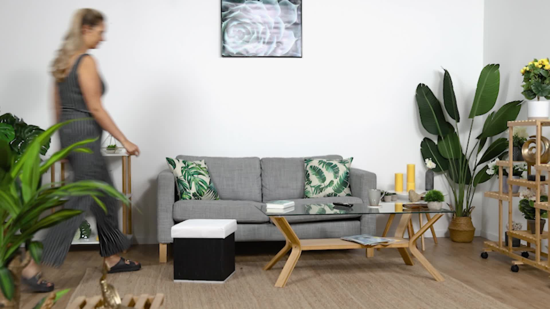 Relaxdays Sitzhocker mit Stauraum, gepolstert, klappbar, Produktbild-Vorschau 7