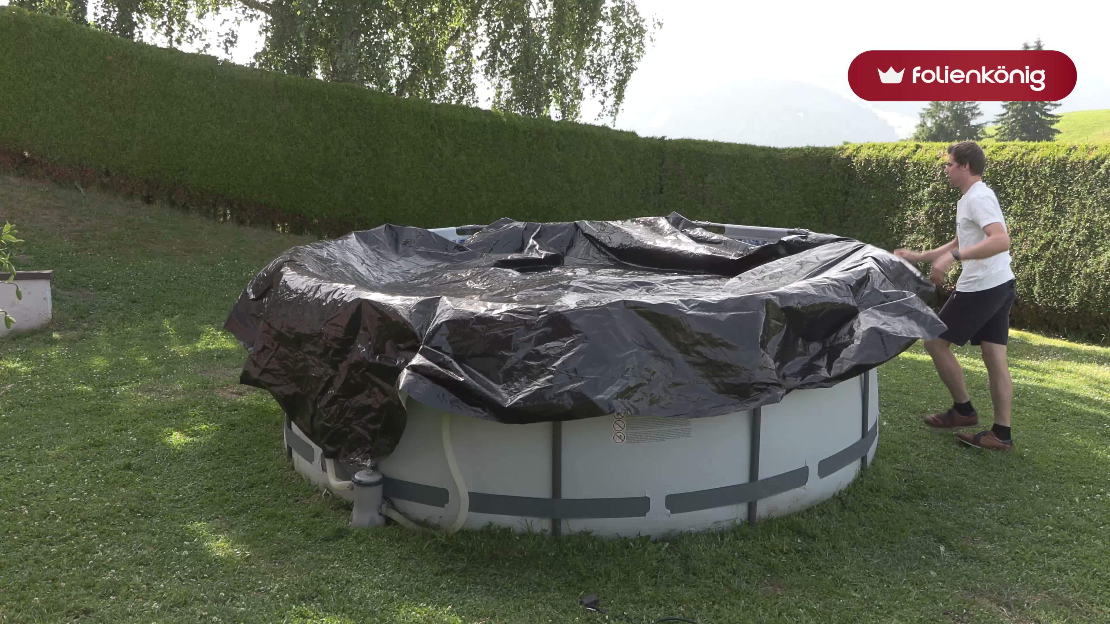 Poolabdeckung 6x6 m - Silofolie mit EasyFlex®-Verschluss – Produktbild-Vorschau 7