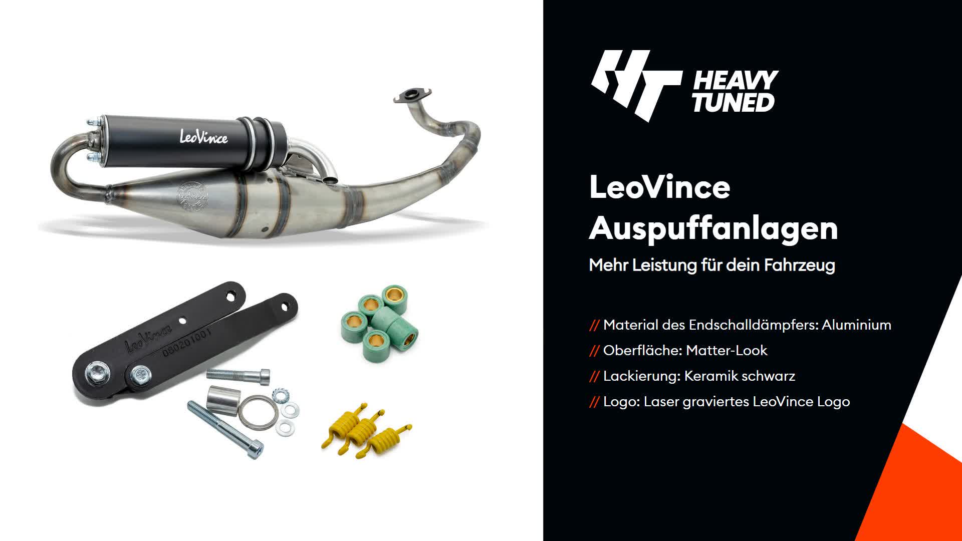 LeoVince Hand Made TT Komplettauspuff schwarz genehmigt für Produktbild-Vorschau 7