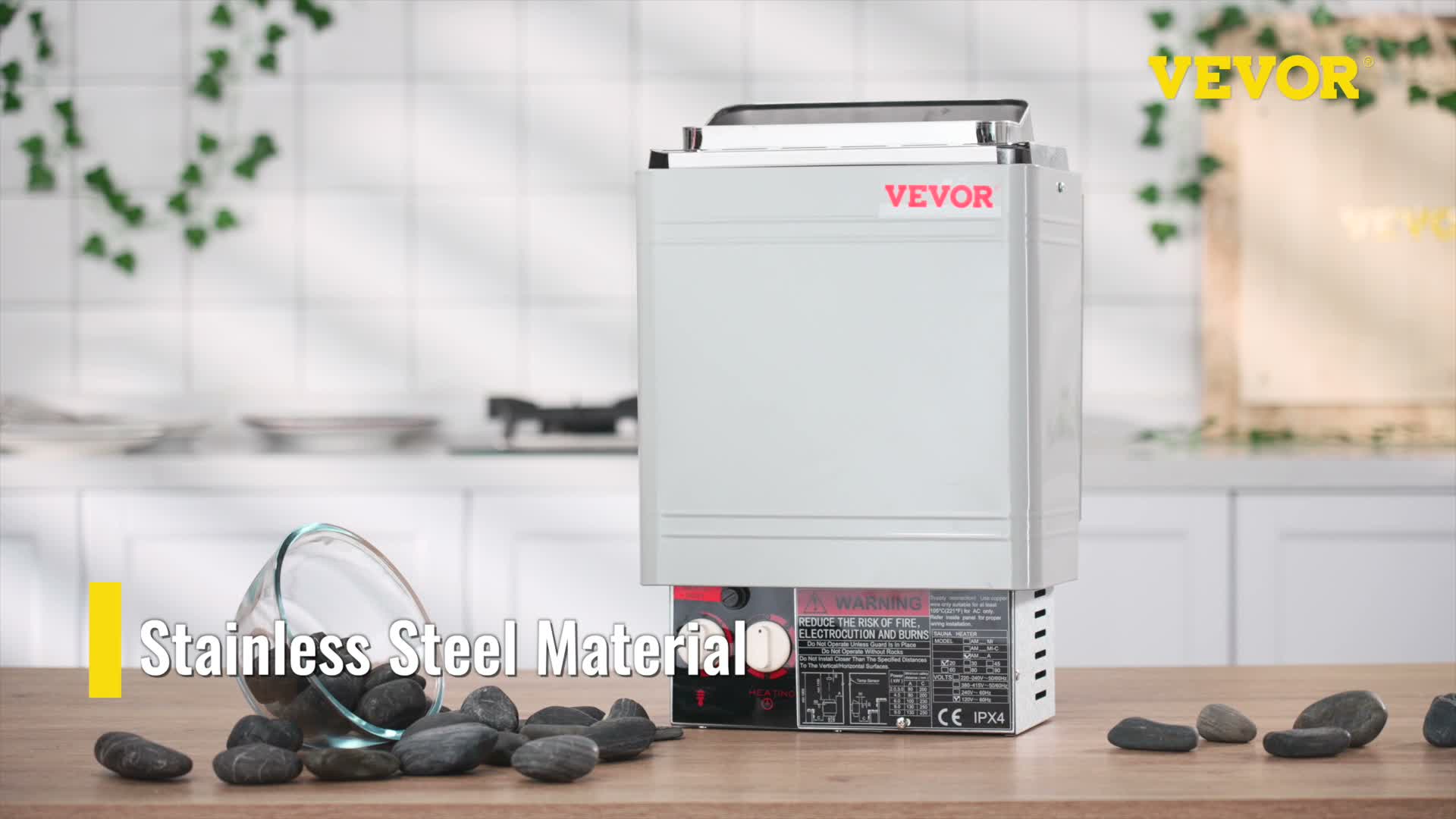 VEVOR Saunaofen Sentiotec 9KW Sauna Elektroherd 380V-415V Produktbild-Vorschau 7