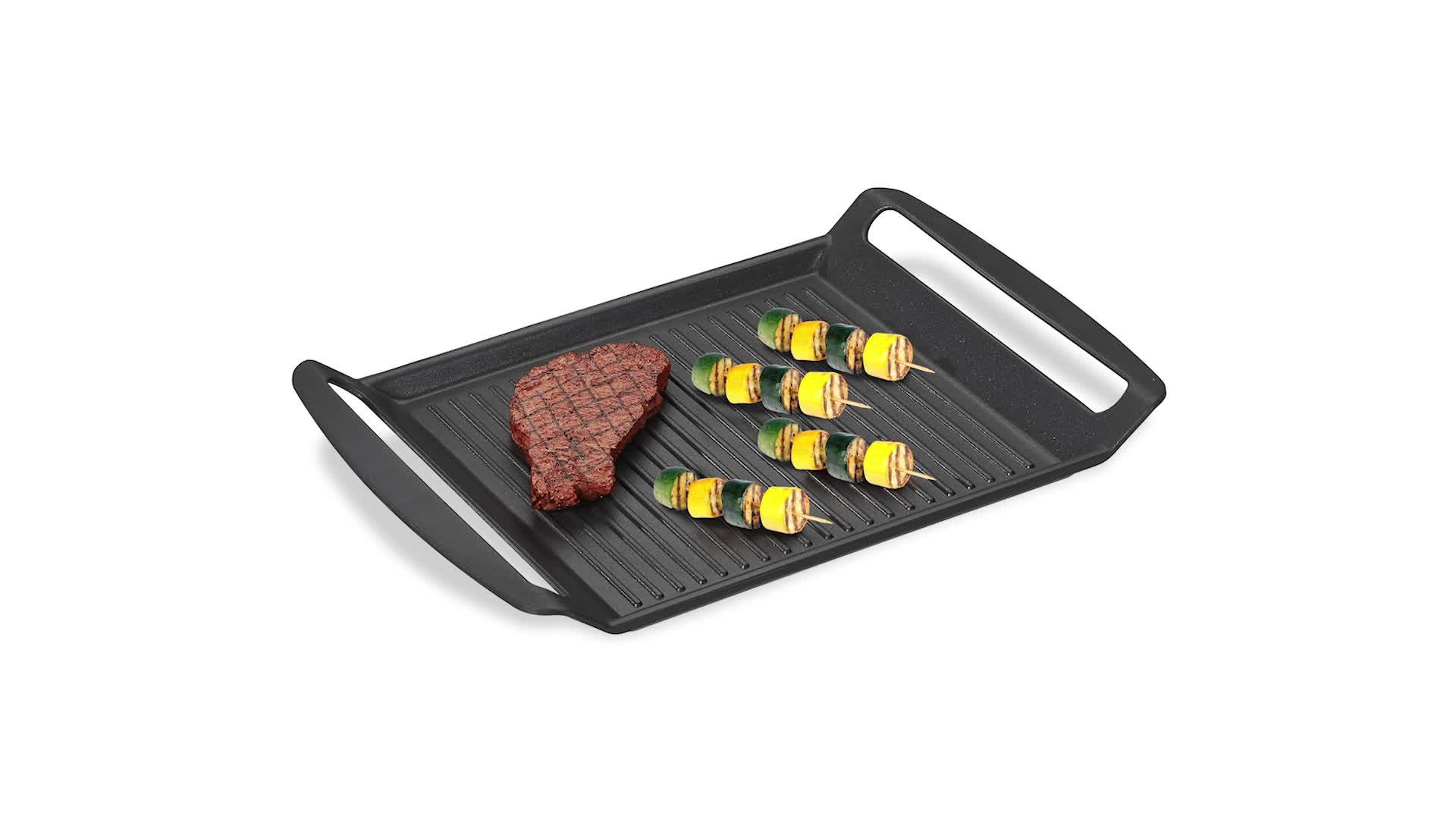 Relaxdays Grillplatte, Gas- & Elektroherd, Fleisch Gemüse Produktbild-Vorschau 7
