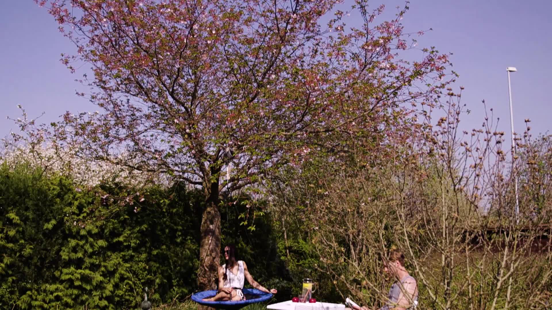 Relaxdays Nestschaukel rund für den Garten, bis 100 kg, Produktbild-Vorschau 7