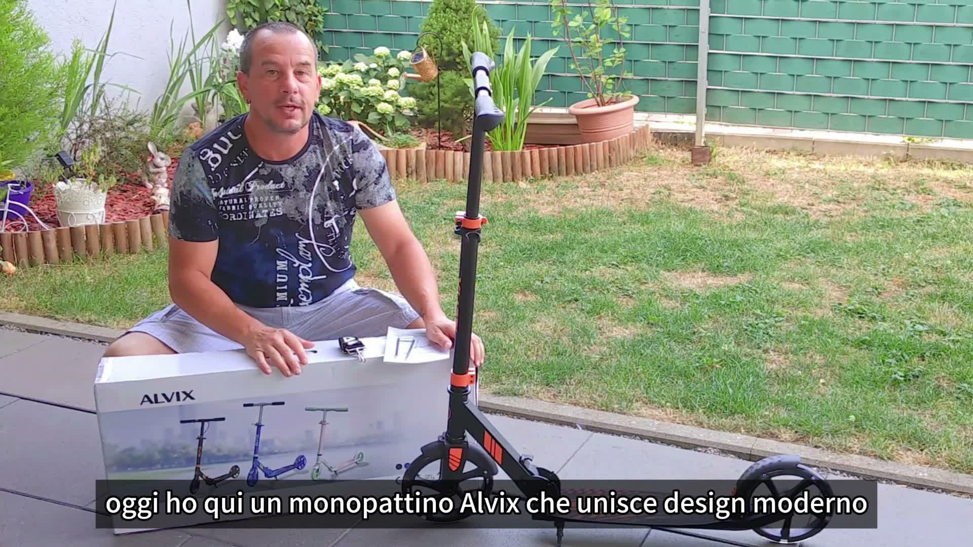 Monopattino per bambini ALVIX con ruote luminose a LED, Anteprima dell’immagine prodotto 7