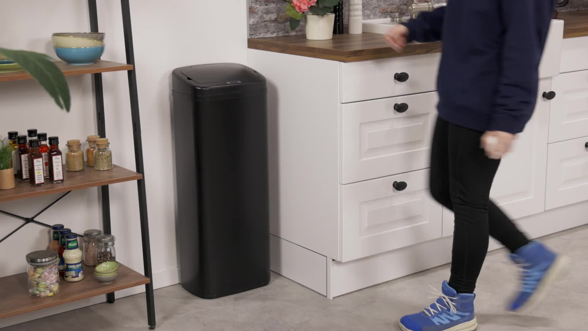 Relaxdays Mülleimer mit Sensor, 40l, elektrischer Deckel, Produktbild-Vorschau 7