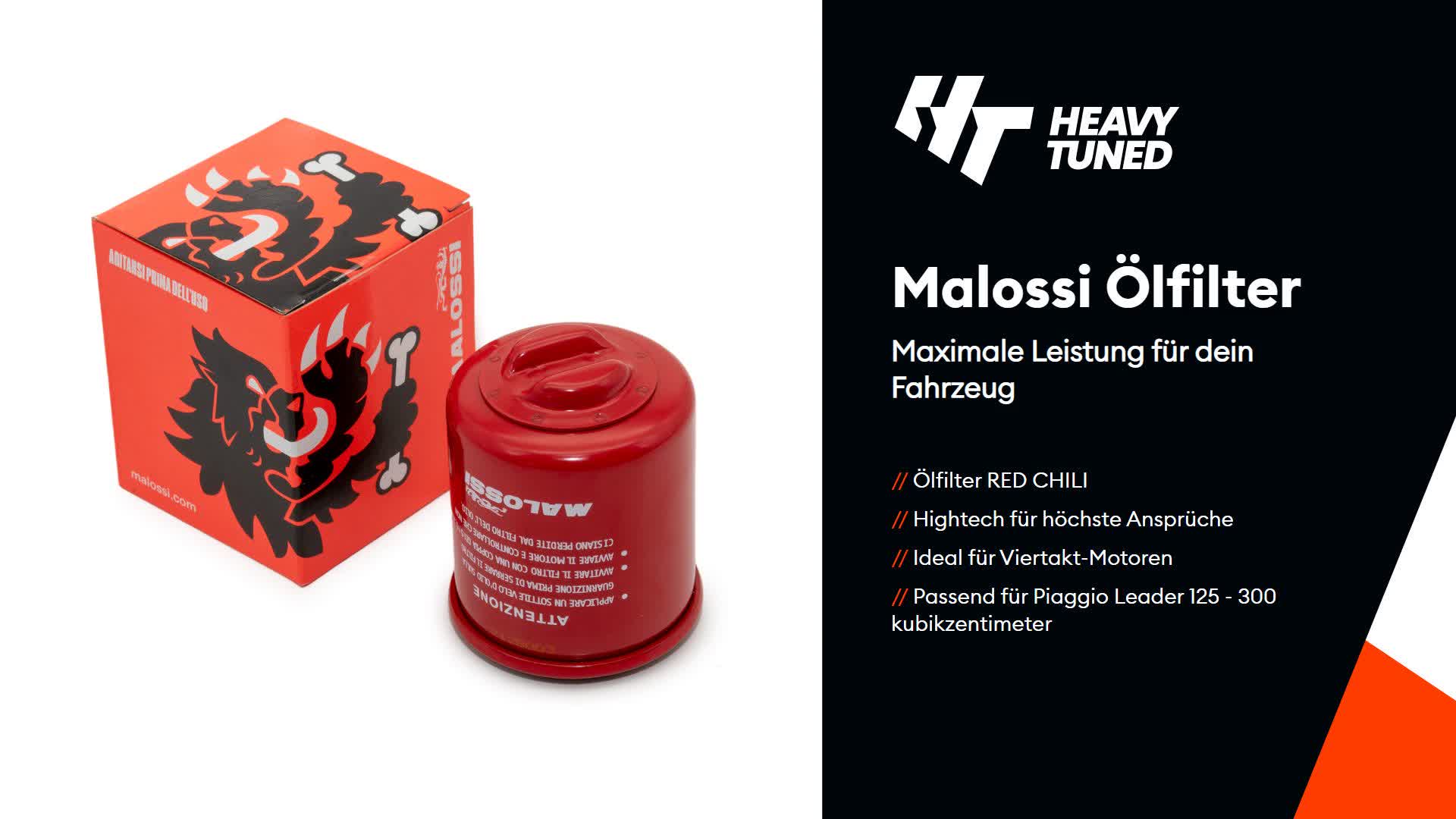 Malossi Ölfilter RED CHILI kompatibel mit Piaggio Leader Produktbild-Vorschau 2