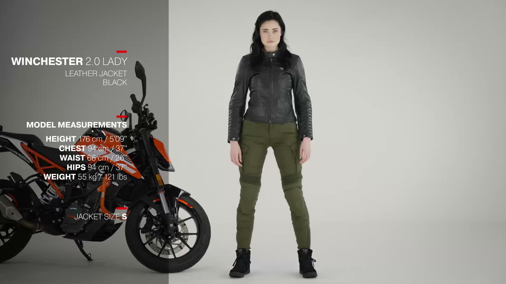 SHIMA Winchester 2.0 Damen Motorrad Lederjacke, schwarz, L Produktbild-Vorschau 7