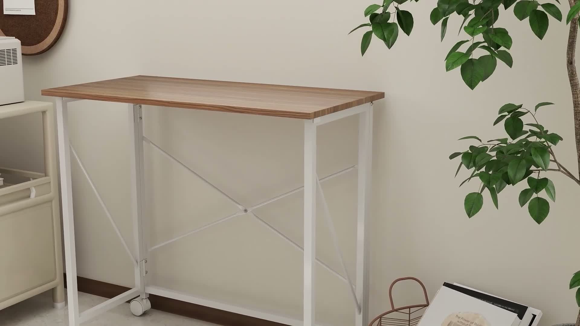 HOMCOM Schreibtisch Klappbar Kleiner 80 cm Produktbild-Vorschau 7
