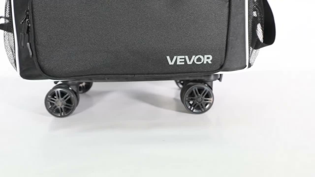 VEVOR Bowlingballtasche für 2 Bälle mit vier Rollen & Produktbild-Vorschau 7