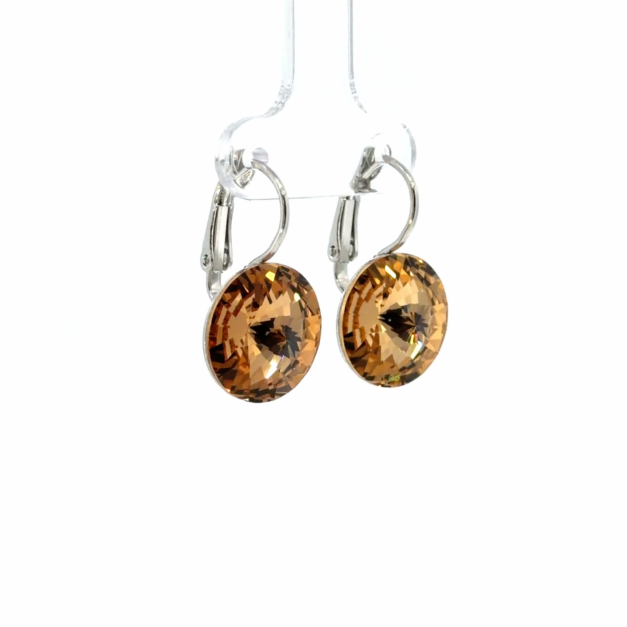 LUISIA® Ohrringe Rivoli mit Kristallen von Swarovski® 14 mm Produktbild-Vorschau 6
