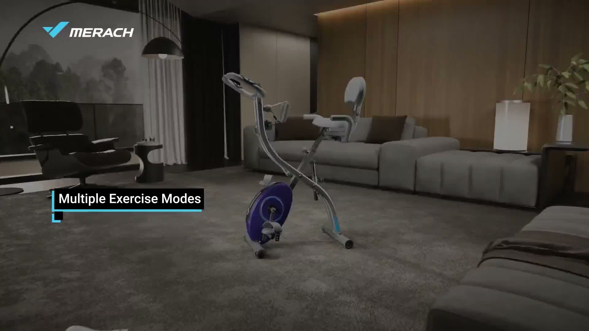 Vélo D'appartement 4 En 1 Pliable - Merach, 16 Niveaux De Voir les images du produit 7