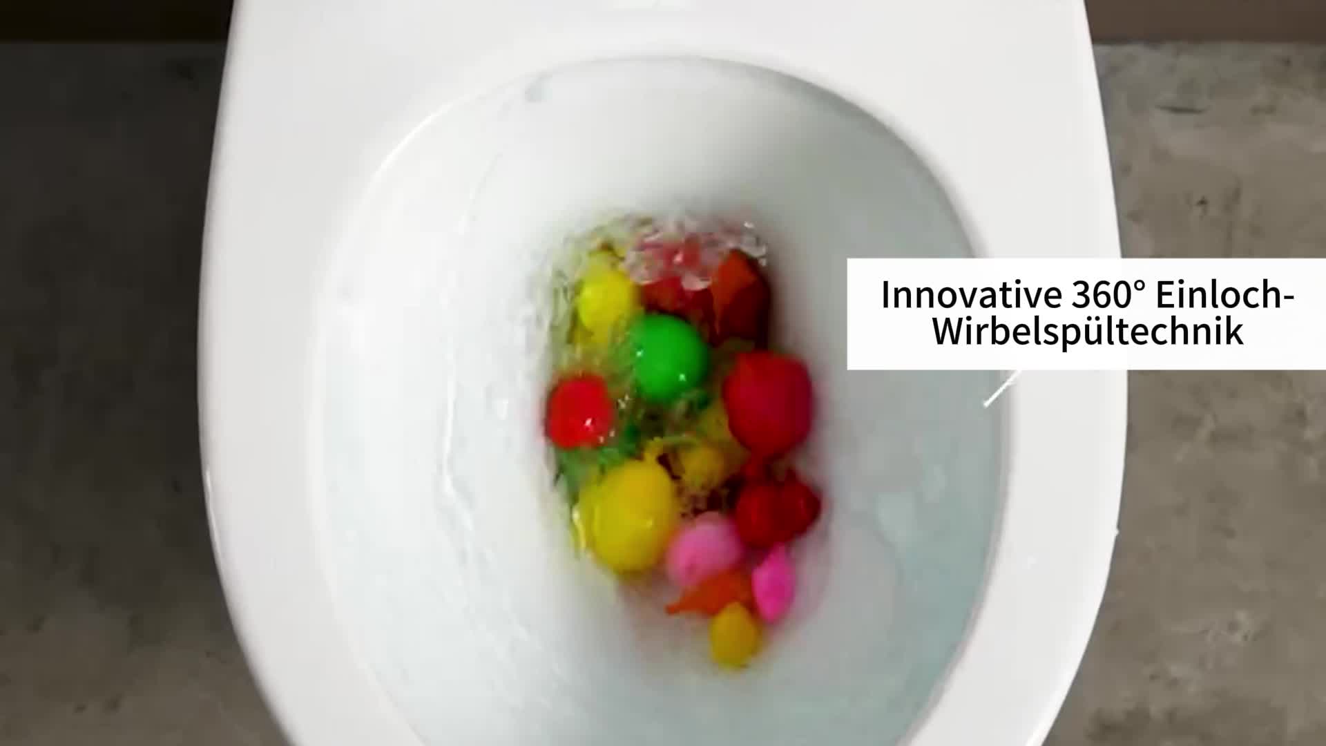 HOROW Hänge WC Spülrandlos Toilette - 360° Einloch Produktbild-Vorschau 7