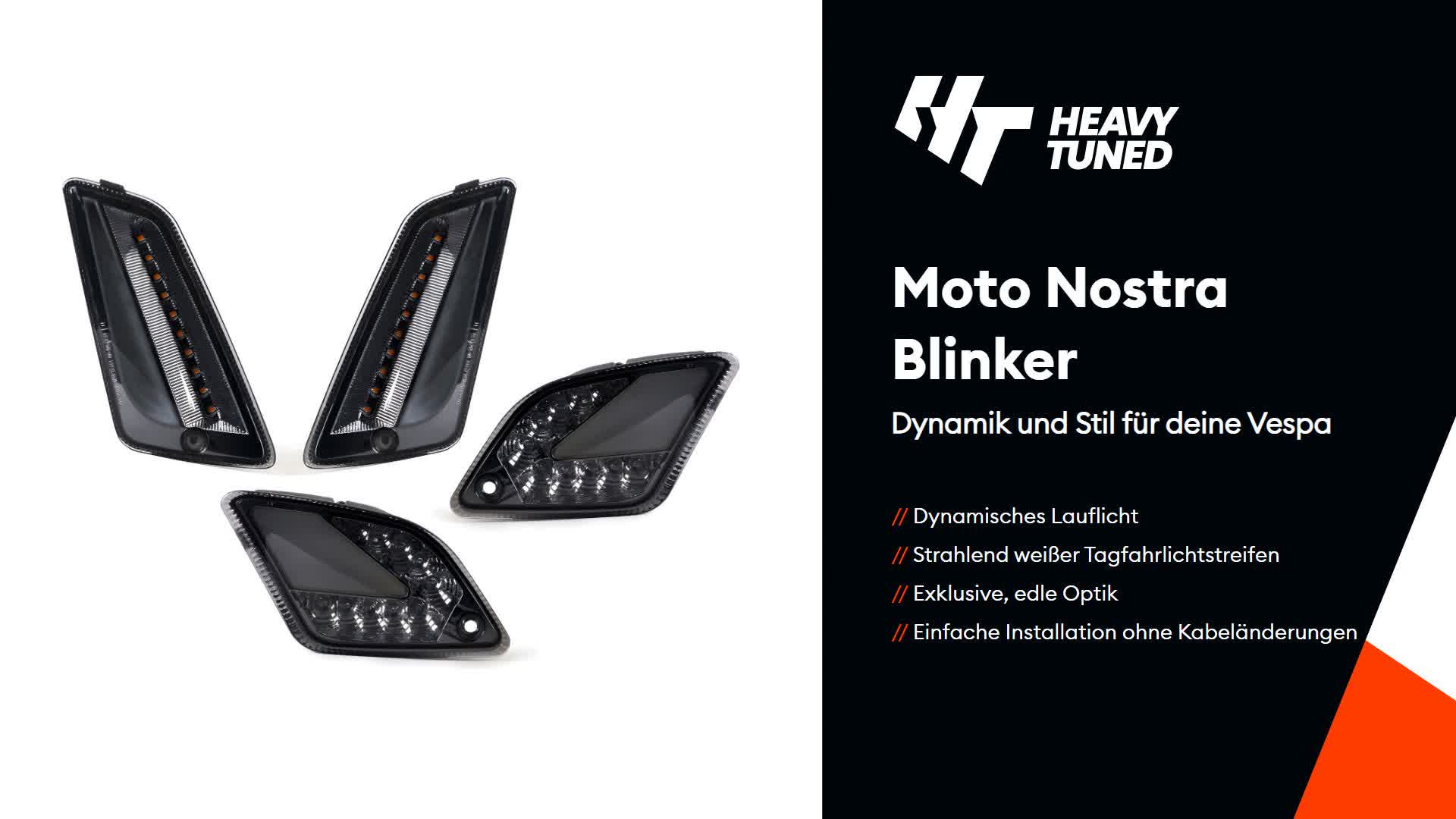 Moto Nostra Blinker Set vorne und hinten schwarz getönt Produktbild-Vorschau 5