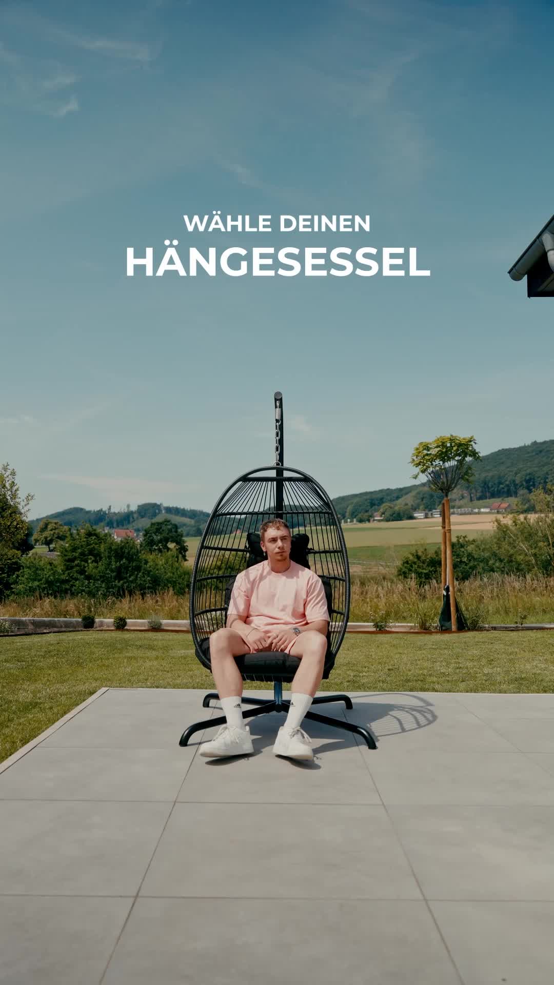 HOME DELUXE Hängesessel LOMA – Faltbar, 1 Sitzer in Schwarz Produktbild-Vorschau 7