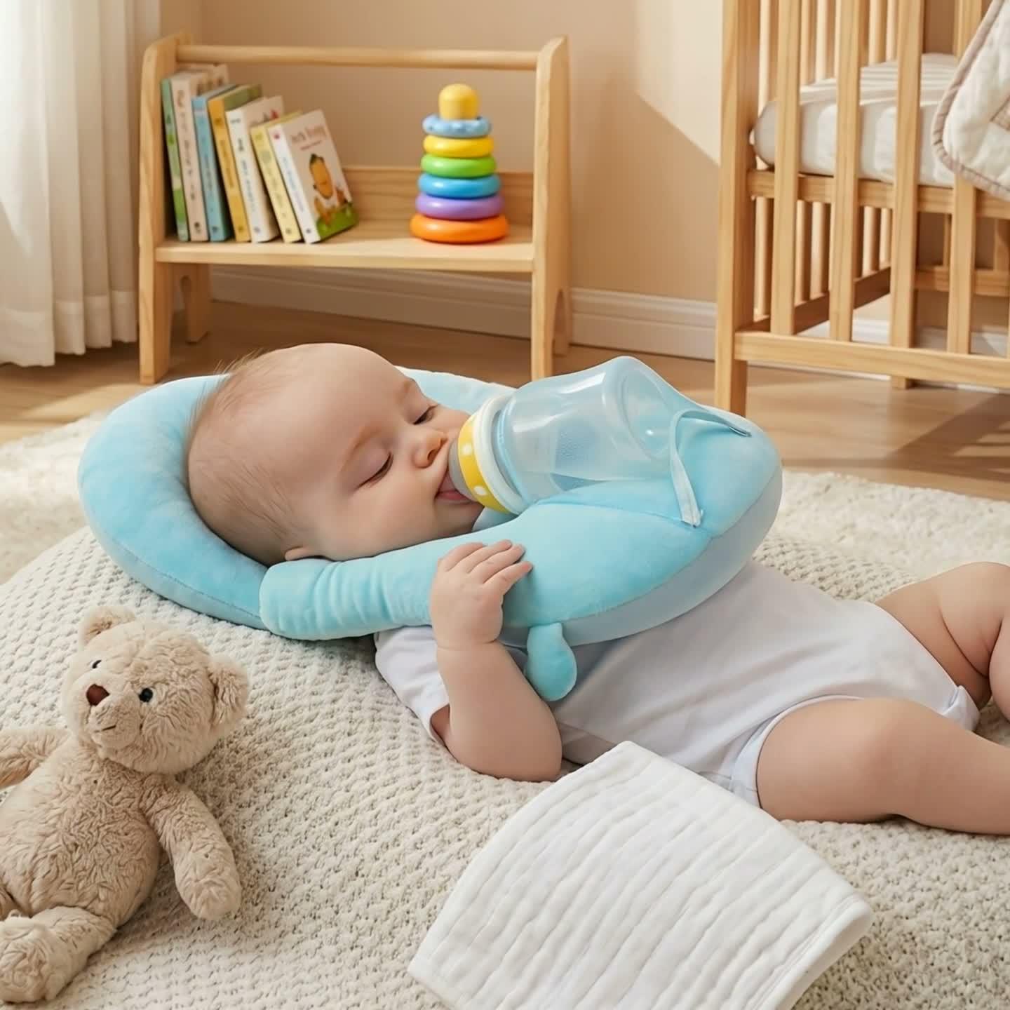 2-in-1 U-Form Stillkissen | Neugeborenen Kopfstuetze & Produktbild-Vorschau 7