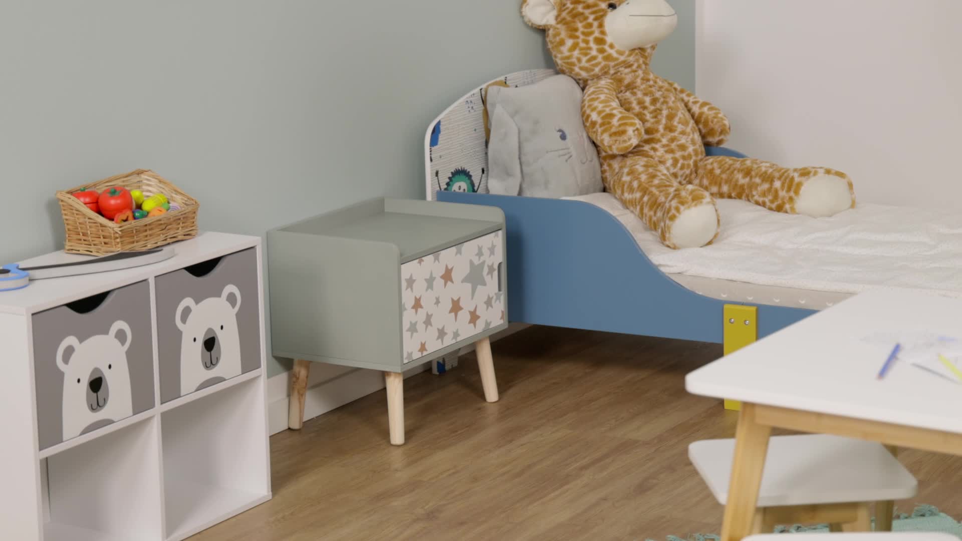Relaxdays Nachttisch Kinder, mit Staufach, HBT: 41 x 40 x Produktbild-Vorschau 7
