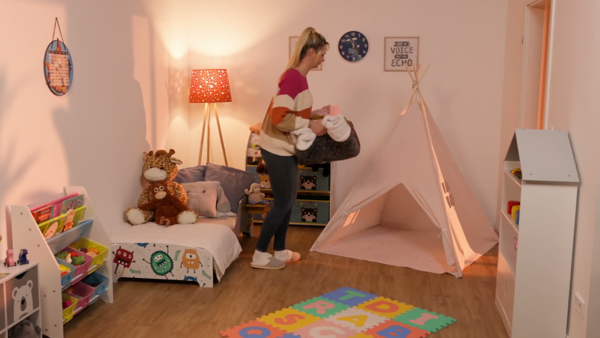 Relaxdays Spielzelt, Tipi Zelt für Kinder, mit Boden, Produktbild-Vorschau 7