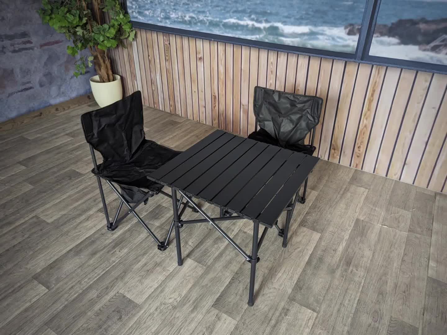 Campingset HWC-N50, Tisch 2x Stuhl Klappstuhl Anglerstuhl Produktbild-Vorschau 7
