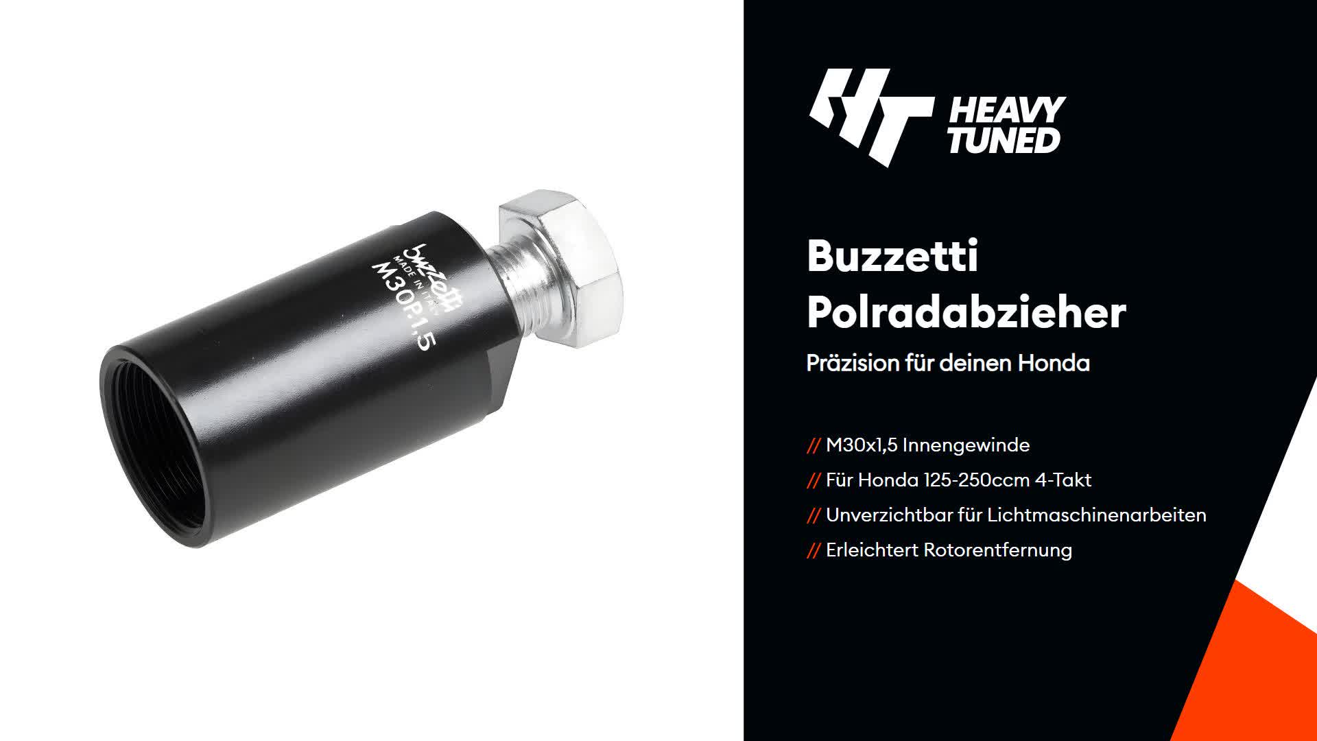Polradabzieher Buzzetti M30x1,5 Innengewinde für Honda 125, Produktbild-Vorschau 5