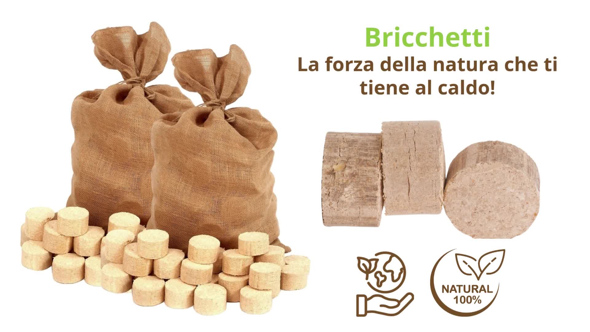 Floranica Bricchetti legno pressato 100 % 12,5 kg Pellet Anteprima dell’immagine prodotto 4