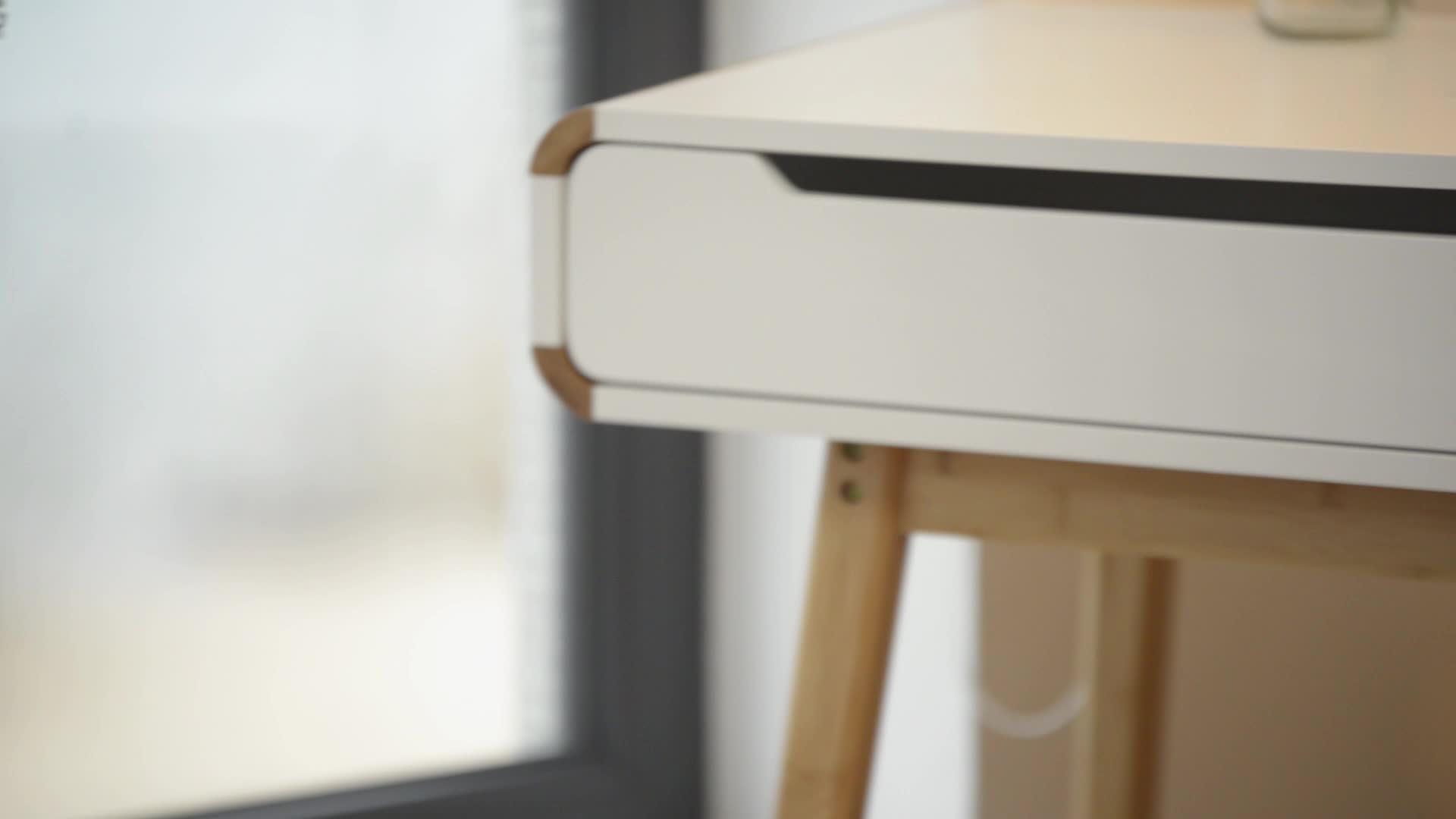 Relaxdays Schreibtisch mit Schubladen, Nordisches Design Produktbild-Vorschau 7
