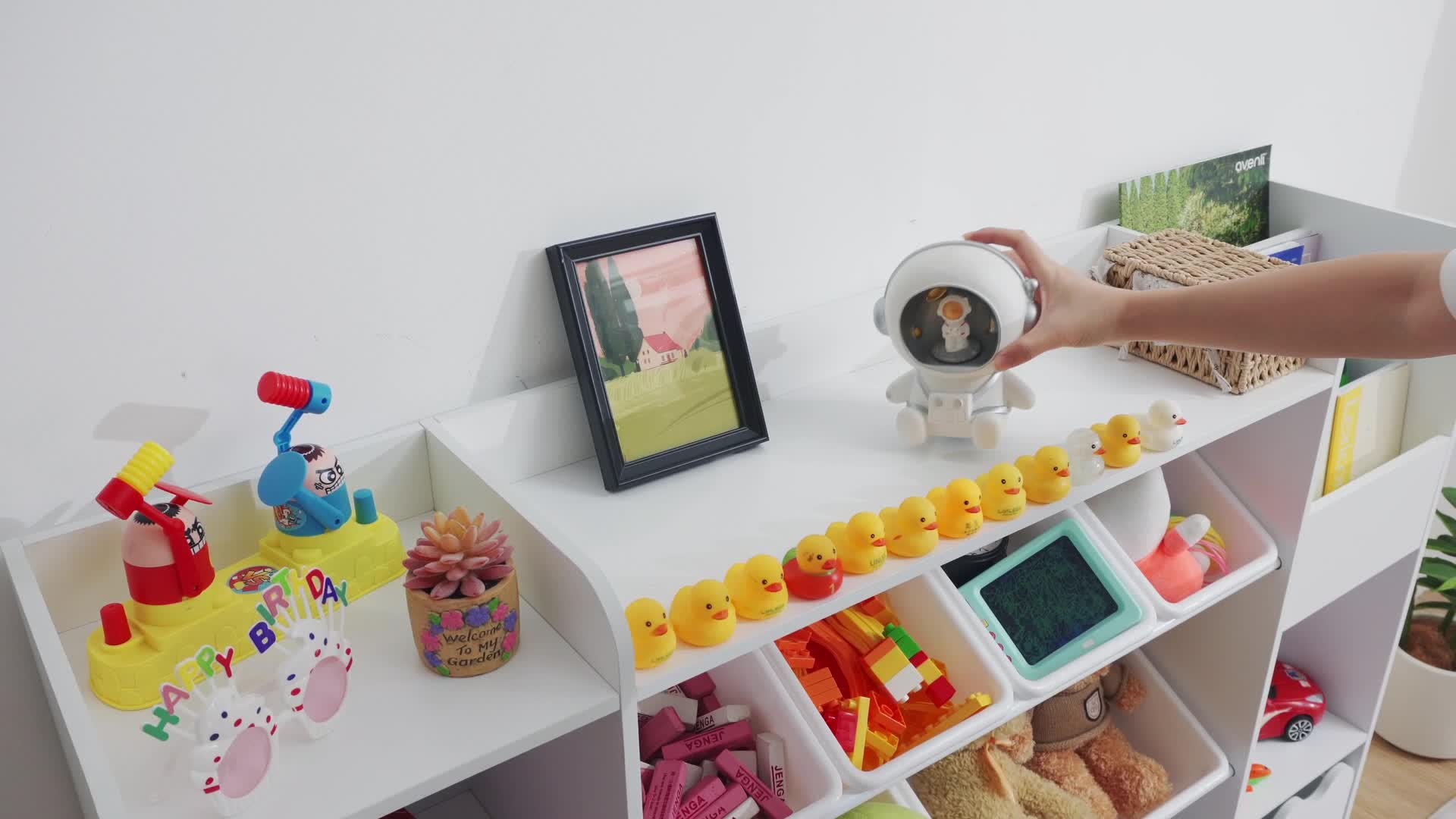 HOMMPA Kinder Bücherregal mit Rädern, 4-Tier Produktbild-Vorschau 7