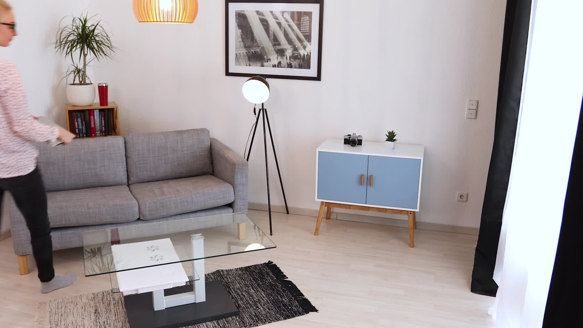 Relaxdays Couchtisch Glas, rechteckig, Glasplatte, kleine Produktbild-Vorschau 7
