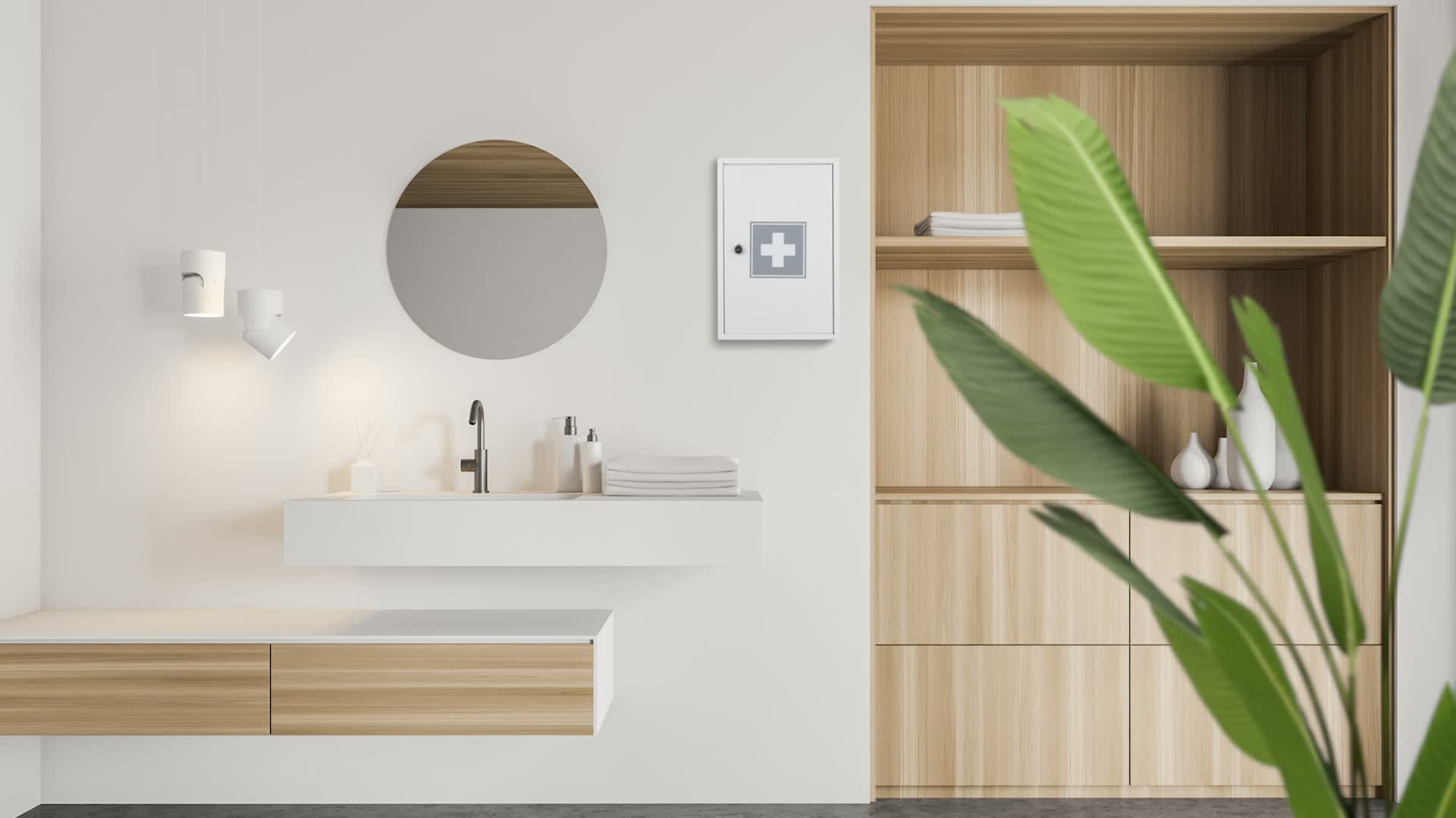 Relaxdays Medizinschrank, abschließbar, 2 Fächer, HxBxT: Produktbild-Vorschau 7