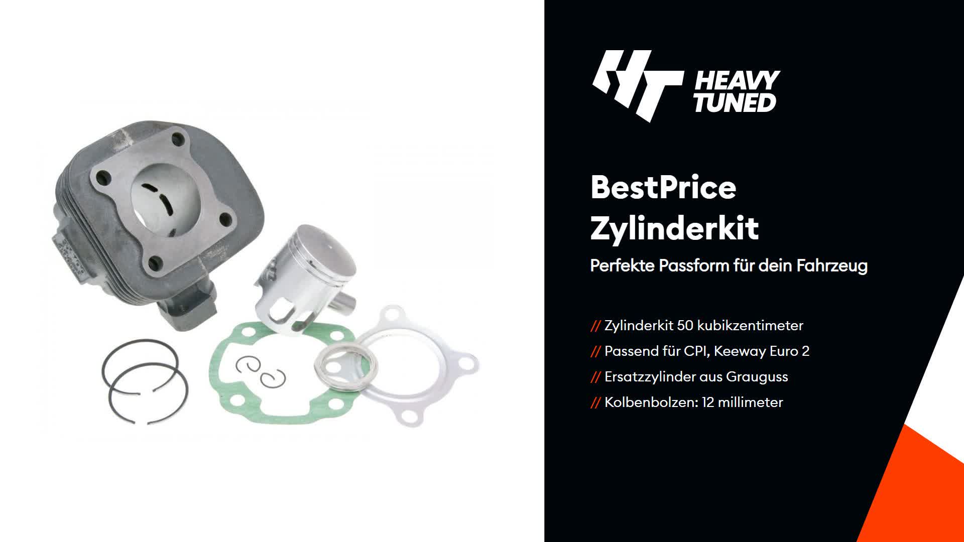 BestPrice Zylinderkit 50ccm kompatibel mit CPI, Keeway Euro Produktbild-Vorschau 2