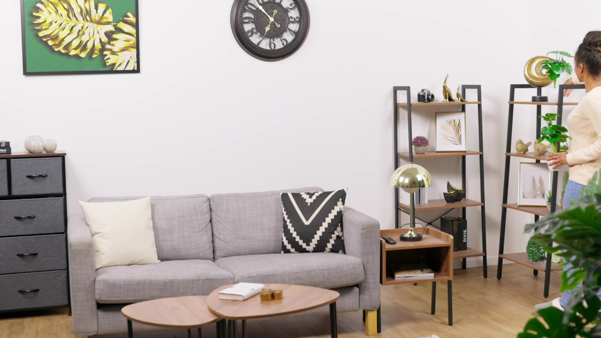 Relaxdays Kunstpflanze Monstera, 2er Set künstliche Produktbild-Vorschau 7