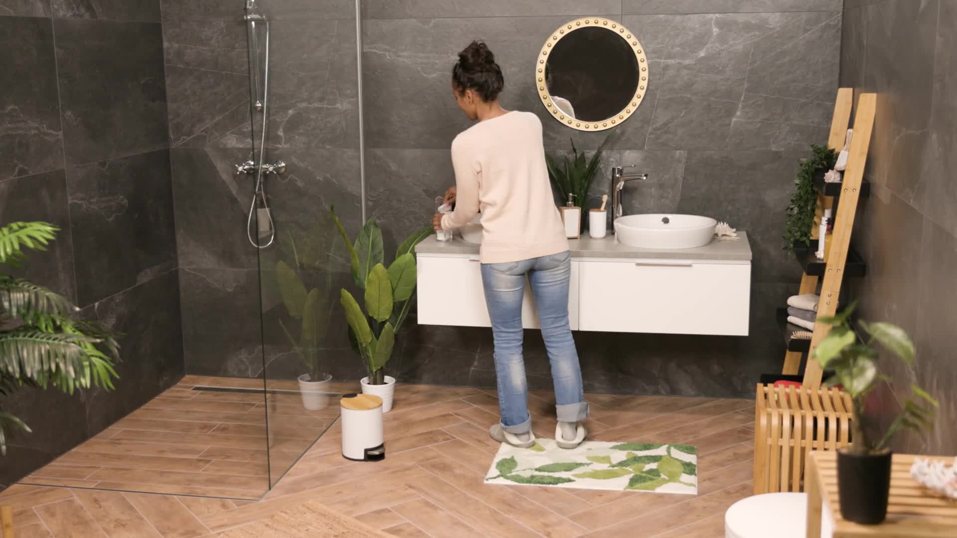 Relaxdays Mülleimer Bad, 3 l, Kosmetikeimer Produktbild-Vorschau 7