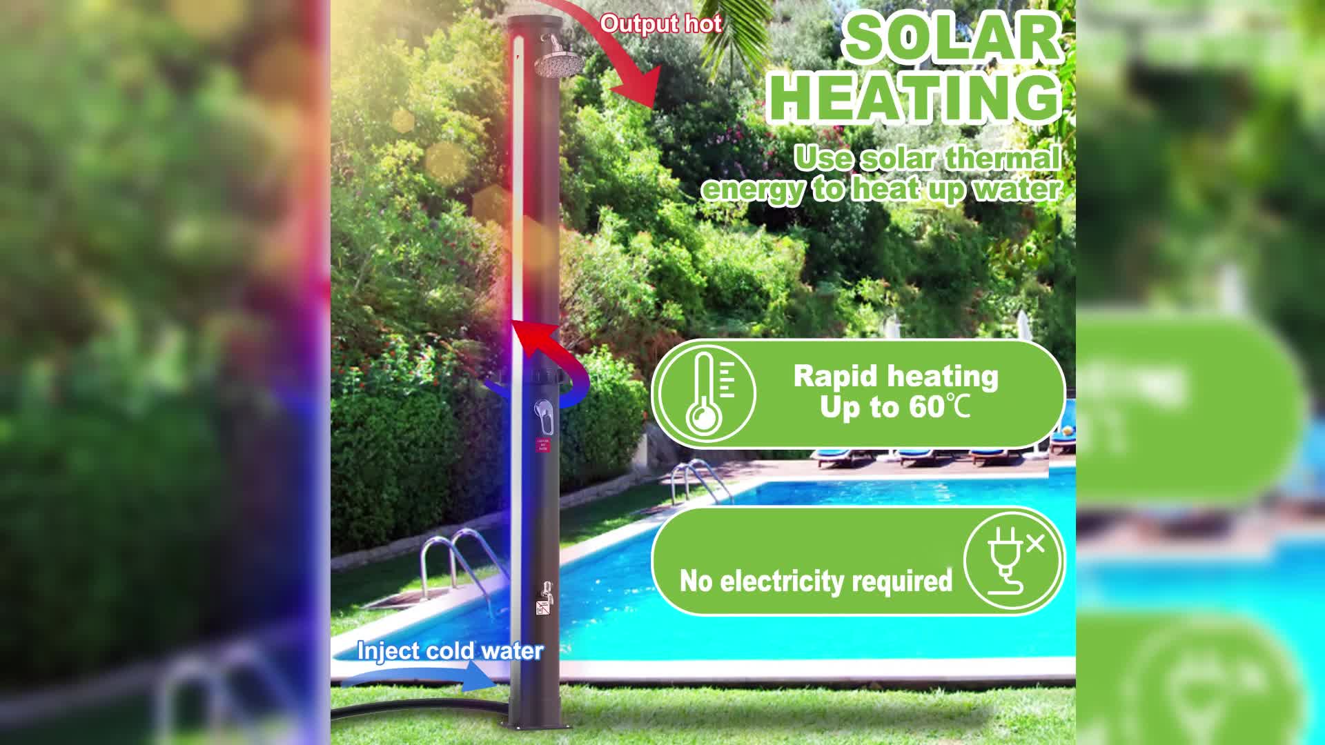XMTECH Solardusche 40 Liter Solar Gartendusche Pooldusche Produktbild-Vorschau 7